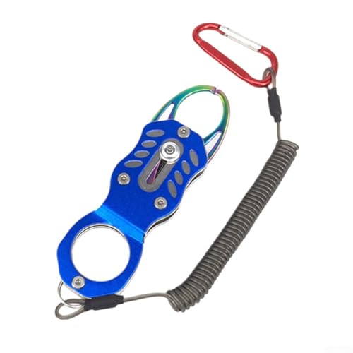 Honseadek Alicates de control de peces de acero inoxidable 304 con alambre antipérdida (azul)