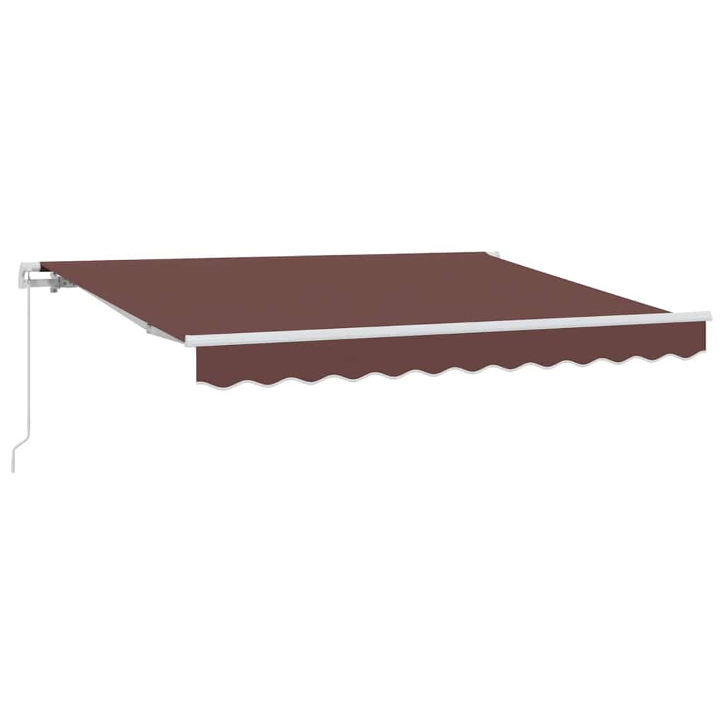 Auvent rétractable en aluminium de haute qualité coloris marron élégant