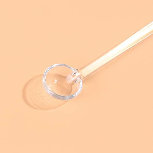 UPKOCH 6Pcs Long Handle Glass Spoons Tea Spoons Coffee Spoon Clear Stirring Spoons Tableware for Mixing Milk Tea Dessert Ice Cream Home Kitchen