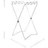 Porta sacchetti della spazzatura pieghevole portatile per campeggio all'aperto, picnic, barbecue, cucina, robusto telaio in ferro con blocco antivento, colore nero (bianco)