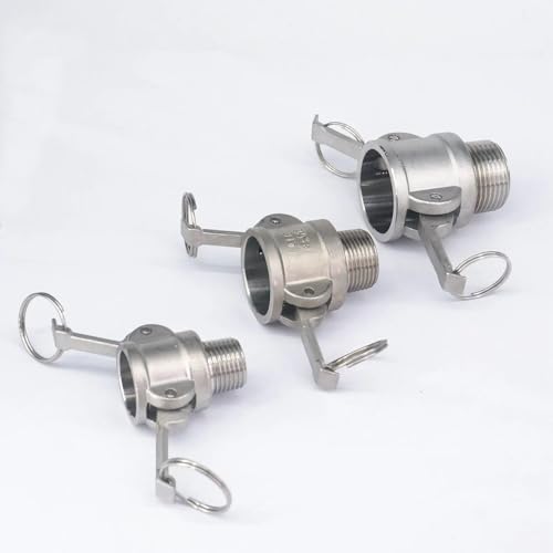 Tool Part For 1/2 3 BSP Male 304 Stainless Steel Type B Socket Camlock Contor Groove Coupler - (Thread Specification: 1/2