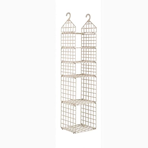 Perchero para ropa, perchero de almacenamiento para dormitorio, dormitorio, armario imprescindible, perchas colgantes de 5 capas, estante de almacenamiento con divisiones escalonadas