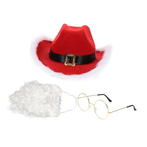 Chapeau rouge et fausse barbe blanche pour animer vos fêtes de Noël en famille