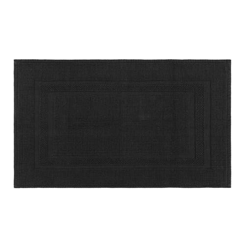 Mrs Awesome 100% Cotton Bath Mat 20" x 32"for Bathroom, Black