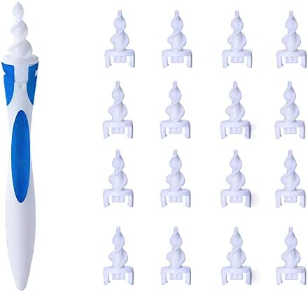 Ear Wax Remover, Ear Cleaner Tool Kit for Human Smart Spiral Earwax Removal Tool with 16 pcs Washable Tips, Safe and Soft, Suitable for Kids & Adults