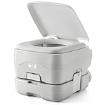 Trail Outdoor Leisure Portable Camping Toilet, Compact Flushable Travel Loo, Detachable 10L Waste Tank, Hygienic Double Seal Blade Valve, Porta Potty Fishing Festival Campervan