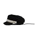 Danse Jupe Womens Fashion Newsboy Cap Rib-Knit Pearl Beaded Bakerboy Cabbie Gatsby Paperboy Visor Beret Hat Fall Winter,Black