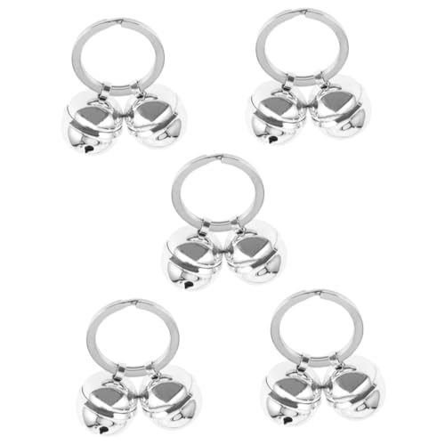 Collier à grelots métalliques argentés pour animaux de compagnie décoratif
