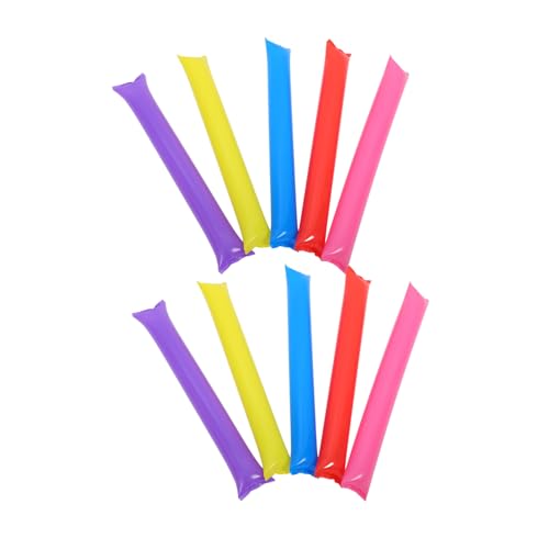 Toddmomy 30pcs Inflatable Sticks for Cheering Noisemakers for Sports Events Concerts Parties Lightweight Cheerleading Supplies Easy to Inflate Multi-color