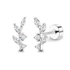 Silver Plated-CZ Leaf