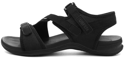 UBFEN Womens Hiking Comfortable Sport Walking Sandals Outdoor Athletic Water Sandals with Three Adjustable Straps2