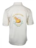 Weekender Men's Hawaiian Embroidery Shirt - Old Fashioned Guy Ivory Large