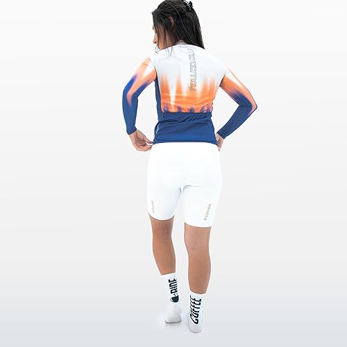 Camisa de Ciclismo Feminina Sport Márcio May Manga Longa Flame