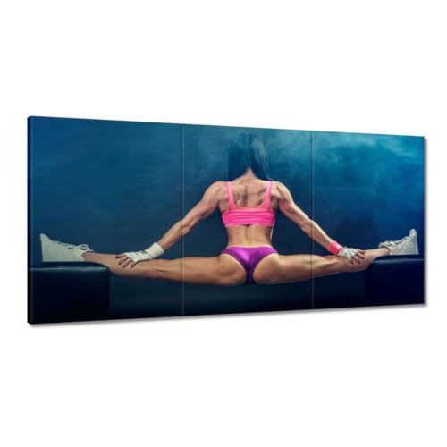 Tableau sur toile fitness 120x60 cm de qualité supérieure pour intérieur contemporain