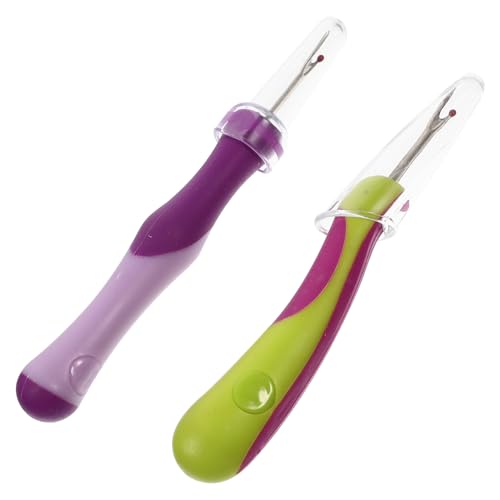 NUOBESTY Découd-Vite Bicolore 2 Pièces Outils De Couture Pour Point De Croix Découseur De Fil Pratique Kit De Coupe Fil Pour Travaux Manuel Et Loisir Créatif