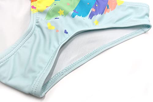 SHEKINI Toddler Baby Girls Rainbow Two Piece Swimsuit Sport Athletic Bikini Sets4
