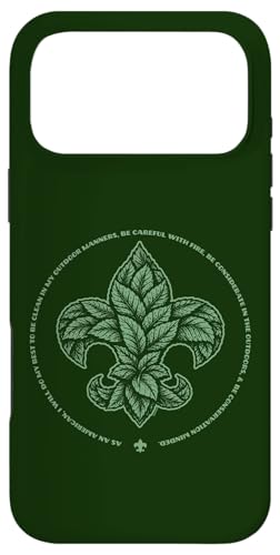 Scouts BSA Outdoor Code Artistic Leaf Design �X�}�z�P�[�X iPhone 17 Pro Max �p