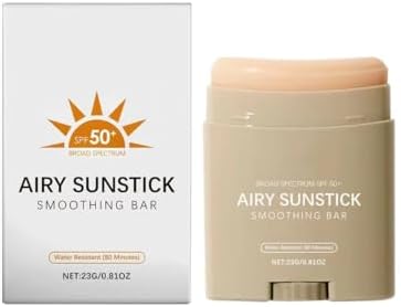Sunscreen Stick SPF 50+ – Korean Semi-Matte Sun Protection Bar, No White Cast, Lightweight, Water-Resistant Sunblock for Face & Body, 23g