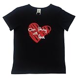 [Bee] ビー 半袖プリントTシャツ ガールズ ボーイズ 女の子 男の子 キッズ 綿 コットン プリント 春 夏 tbb02367 110cm ハート×ブラック