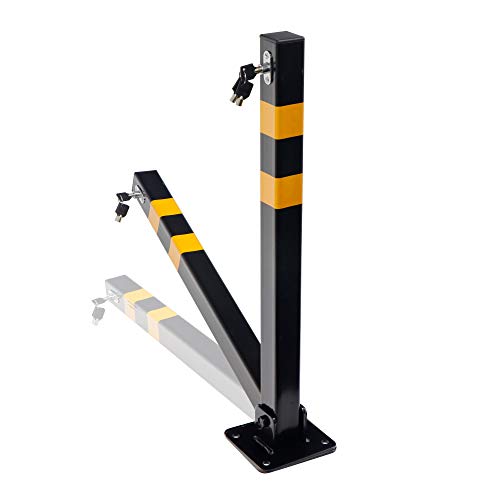 FOLDING HEAVY DUTY PARKING POST - WITH KEYS AND BOLTS