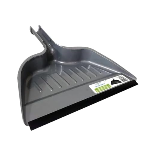 Edward Tools Heavy Duty Plastic Dust Pan - Snap Attachment to Standard Brooms - Rubber Edge for Easy Sweep of Small Items