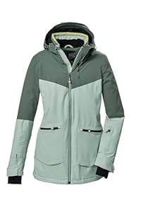 killtec Damen Skijacke/Funktionsjacke mit Kapuze, Schneefang und Unterarmventilation KSW 40 WMN SKI JCKT, hell stahlmint, 36, 41973-000