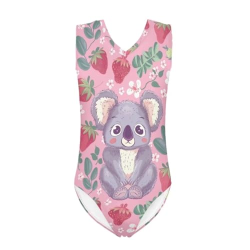 Image of Girls' Swimwear for 3-14 Cartoon Bathing Suit Girl Swimsuit Gym Leotard