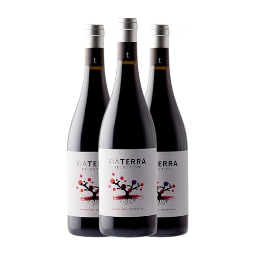 Edetària Via Terra Selection Tinto Garnacha Terra Alta Joven 75 cl Vino tinto (Caja de 3 Botellas de 75 cl)