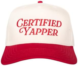 KATYDID Certified Yapper Vintage Hat - Two-Toned Funny Trucker Hat - Embroidered Vintage Baseball Cap for Women - Snapback image 5