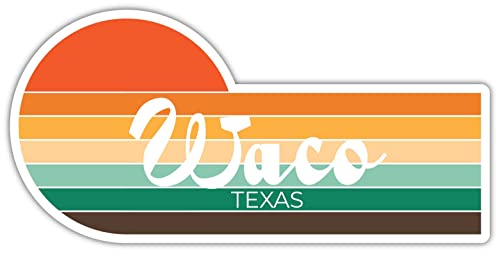 Imán Retro Vintage Waco Texas 4 x 2.25 pulgadas miniatura 1