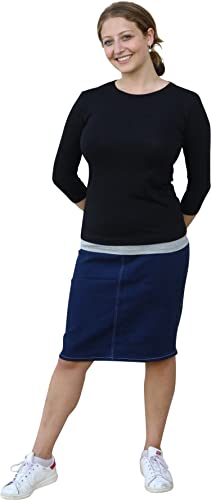 Kosher Casual Women's Modest 'Hippies' Half Cami-Shirt Layering Extension Large Black #TOP3