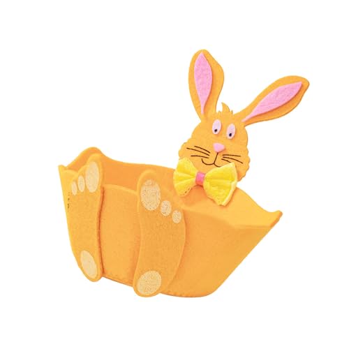HEYZAKKA Storage Baskets,Easter Rabbits Snack Container Creative Easter Display Basket With Lovely Rabbits Print For Festival Parties