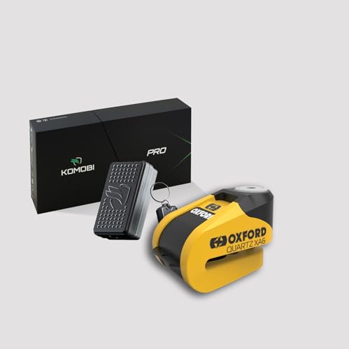 KOMOBI Pro Lock Localizador GPS para Moto con Alarma Silenciosa y candado antirrobo. GPS Tracker para Motocicleta con Asistencia en Accidentes y SIM. Rastreador con Geolocalización + Smartkey