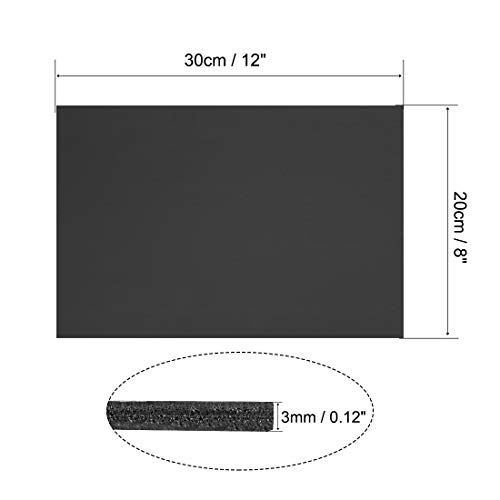 Image of uxcell PVC Foam Sheet 3mm (1 /8 Inch)-8 inch x 12 inch Black for Signage, Displays, Digital Screen Printing