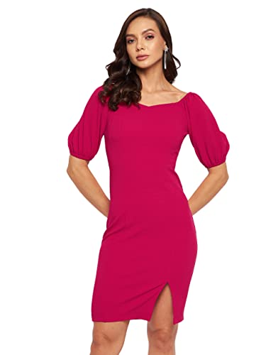 Image of Miss Olive Women's Polyester Bodycon Knee-Length Dress