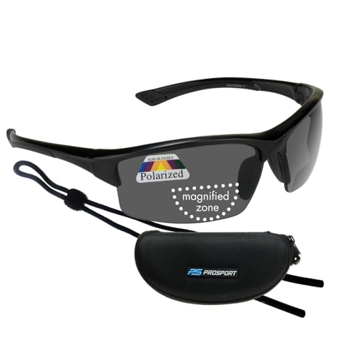 Image of proSPORT Polarized Bifocal Reading Sunglasses Men Women Smoke Brown Lens Tinted Bi-Focal Reader