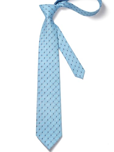 Image of HISDERN Mens Ties Plaid Tie and Pocket Square Set Classic Woven Formal Checkered Neckties & Handkerchief Wedding Party