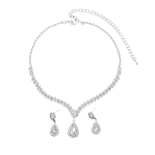 Evita errores de estilo con este juego de 3 piezas de joyería para boda y banquetes