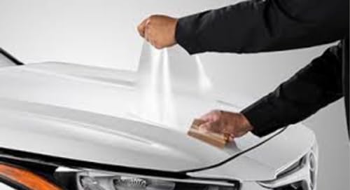 Image of WALLMATE Clear Vinyl Wrap, Transparent Protective Self Adhesive Car Wrap Film Scratch Resistant Vinyl Air-Release, Car Accessories (20x240 Inch, Plain Film)