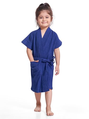 Image of SAND DUNE Baby Girls Terry Cotton Bathrobe, Ages 1-4 Years