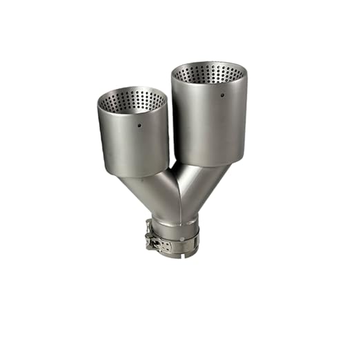 Embout echappement en acier inoxydable look sportif Y gauche 63mm