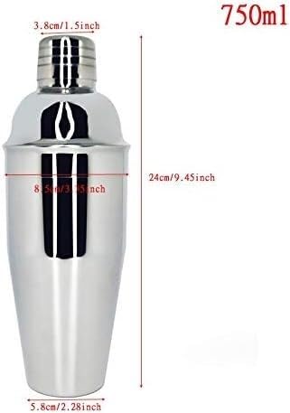 Shaker Cocktail Kit, 13 pièces Ensemble Premium Barware Ensemble Barre en Acier Inoxydable Cocktail Shaker Ensemble Barman Kit Shakers Bar Outils avec Support à vin