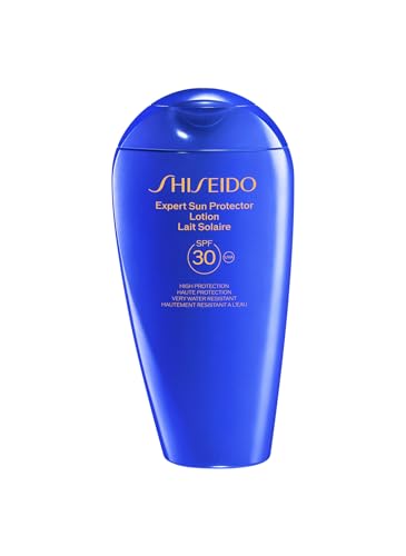 Shiseido Expert Sun Protector LSF 30, Sonnencreme für Gesicht und Körper, 300 ml, wasserfest, mittlerer Schutz, leichte Formel