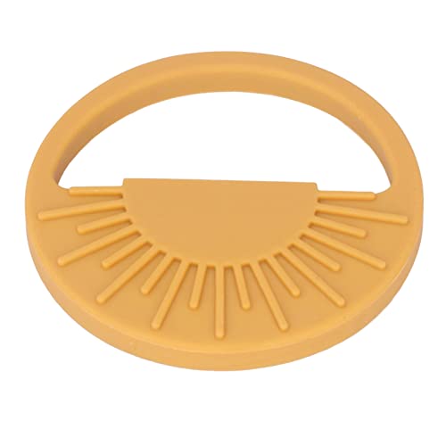 Image of Garosa Baby Silicone Teether Toy Semi Circular Sun Easy to Hold Infant Molar Teether Infant Molar Teether Baby Chewing Toys Baby Toy for Infant Soothe Teething(003 Yellow