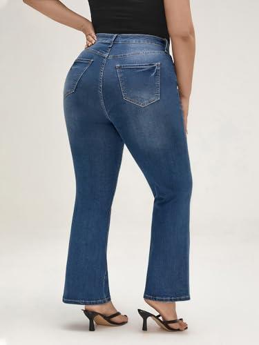 EMMIOL Stretchy Bootcut Jeans for Women High Waisted, Y2K Ripped Flare Jeans Boot Cut, Denim Pants Distressed Mid Rise Trendy3