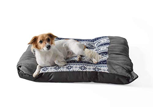 Panier à linge rigide bleu standard complété par son coussin
