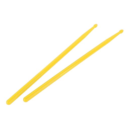 Juego de baquetas de ejercicio con punta de nailon, portátiles, para instrumentos de percusión y práctica para principiantes (amarillo) miniatura 7
