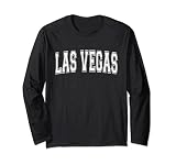 LAS VEGAS NV NEVADA USA Vintage Sports Varsity Style Long Sleeve T-Shirt