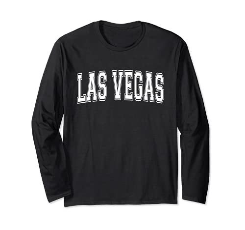 LAS VEGAS NV NEVADA USA Vintage Sports Varsity Style Long Sleeve T-Shirt