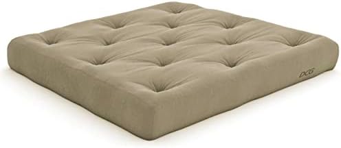 Nirvana Futons Extra Thick Premium 10-Inch Loveseat Futon Mattress, Khaki Twill - Made in USA